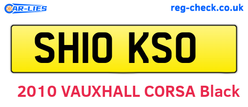 SH10KSO are the vehicle registration plates.