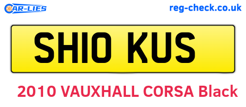 SH10KUS are the vehicle registration plates.