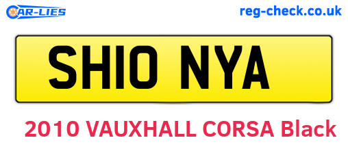 SH10NYA are the vehicle registration plates.
