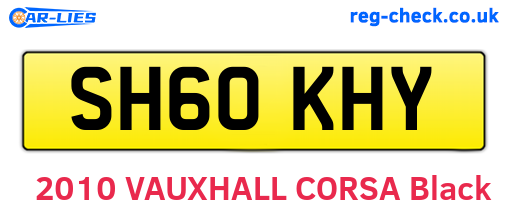 SH60KHY are the vehicle registration plates.