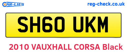 SH60UKM are the vehicle registration plates.
