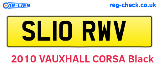 SL10RWV are the vehicle registration plates.