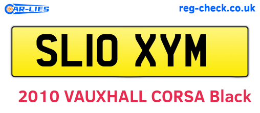 SL10XYM are the vehicle registration plates.