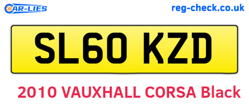 SL60KZD are the vehicle registration plates.