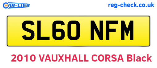 SL60NFM are the vehicle registration plates.