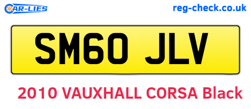 SM60JLV are the vehicle registration plates.