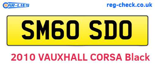 SM60SDO are the vehicle registration plates.