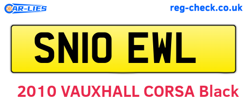 SN10EWL are the vehicle registration plates.