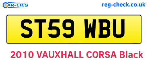 ST59WBU are the vehicle registration plates.