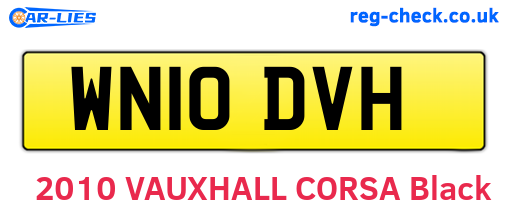 WN10DVH are the vehicle registration plates.