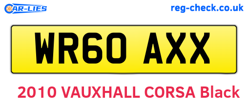 WR60AXX are the vehicle registration plates.