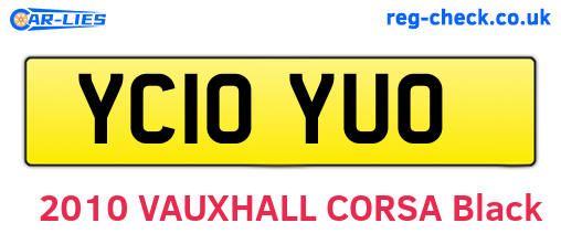 YC10YUO are the vehicle registration plates.