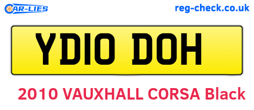 YD10DOH are the vehicle registration plates.