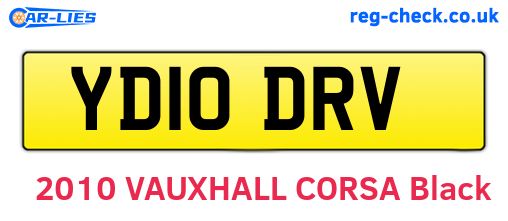 YD10DRV are the vehicle registration plates.
