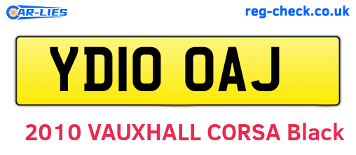 YD10OAJ are the vehicle registration plates.