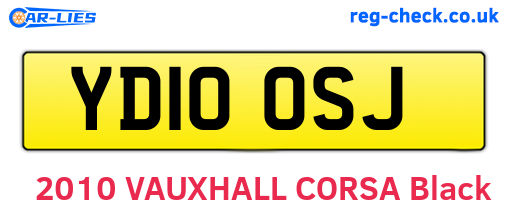 YD10OSJ are the vehicle registration plates.