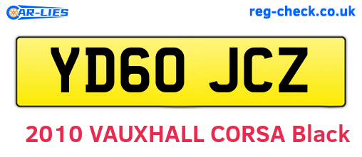 YD60JCZ are the vehicle registration plates.