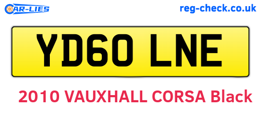 YD60LNE are the vehicle registration plates.