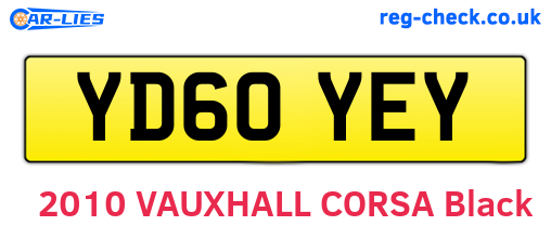YD60YEY are the vehicle registration plates.