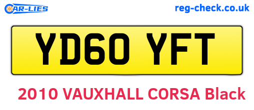 YD60YFT are the vehicle registration plates.