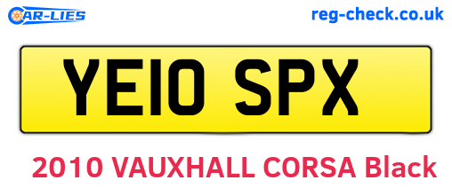 YE10SPX are the vehicle registration plates.
