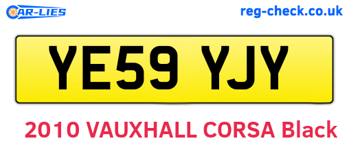 YE59YJY are the vehicle registration plates.