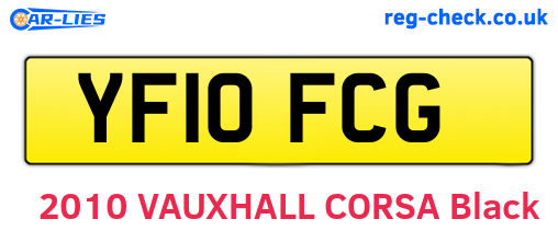 YF10FCG are the vehicle registration plates.