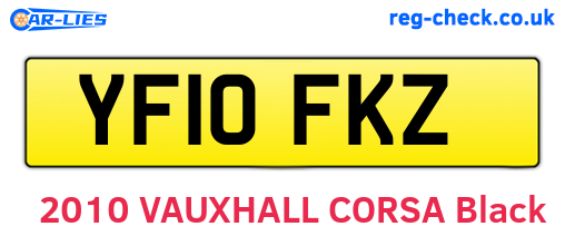 YF10FKZ are the vehicle registration plates.