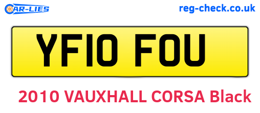 YF10FOU are the vehicle registration plates.