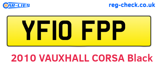 YF10FPP are the vehicle registration plates.