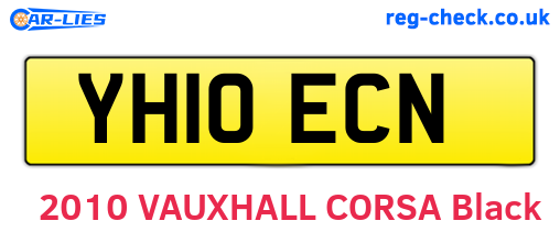 YH10ECN are the vehicle registration plates.