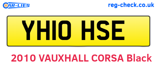 YH10HSE are the vehicle registration plates.