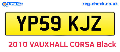 YP59KJZ are the vehicle registration plates.