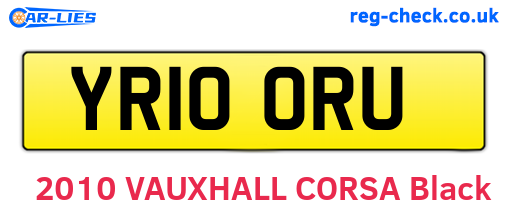 YR10ORU are the vehicle registration plates.