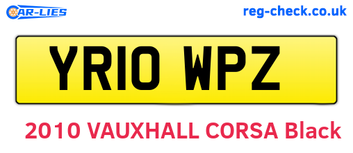 YR10WPZ are the vehicle registration plates.