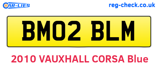 BM02BLM are the vehicle registration plates.