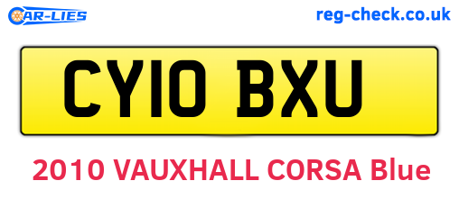 CY10BXU are the vehicle registration plates.