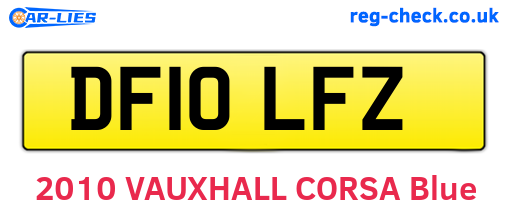 DF10LFZ are the vehicle registration plates.