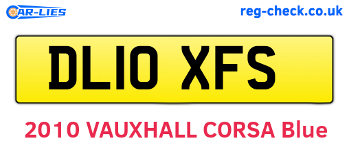 DL10XFS are the vehicle registration plates.