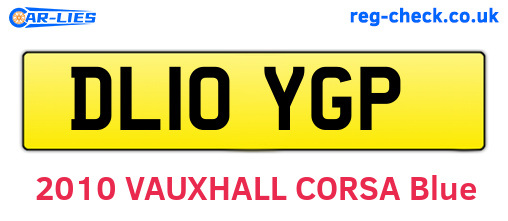DL10YGP are the vehicle registration plates.