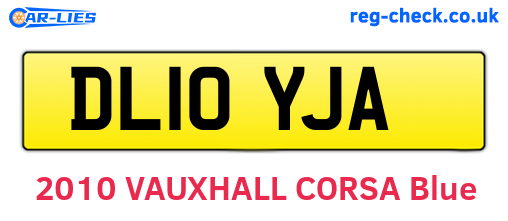 DL10YJA are the vehicle registration plates.