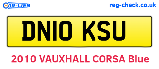 DN10KSU are the vehicle registration plates.