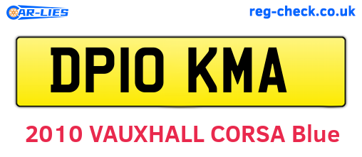 DP10KMA are the vehicle registration plates.