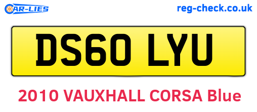 DS60LYU are the vehicle registration plates.