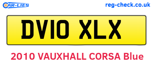 DV10XLX are the vehicle registration plates.