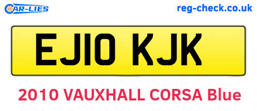 EJ10KJK are the vehicle registration plates.