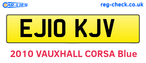 EJ10KJV are the vehicle registration plates.