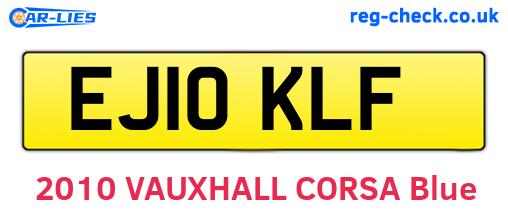 EJ10KLF are the vehicle registration plates.