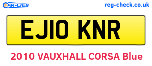 EJ10KNR are the vehicle registration plates.