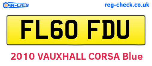 FL60FDU are the vehicle registration plates.